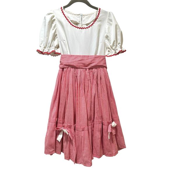 VTG 60s Dress Handmade Cottage Prairie Peasant Square Dance Western Girl’s SZ 6 - Picture 11 of 16